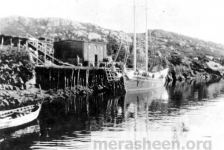 MV Catherine Mary Hann at Hann's wharf.&amp;nbsp; Owned by Jack Hann, this was the last of the Western boats built at Merasheen. Built in the winter of 1926 by master builder Tom Duke of Fox Harbour, the vessel was named after Jack’s mother Catherine, his first wife Catherine and daughter Mary who was born in 1922. In 1927, and for many fishing seasons after, the schooner was captained by Denis P Walsh.&amp;nbsp;During WW2, with the construction of the US base at Argentia, the owners of the schooner had difficulty finding fishing crews so for a time the vessel was used in Argentia as a utility boat, and as accomodation for workers. Gerald and Michael Hann from Petite Forte, relatives of Jack, were the last owners of the schooner.
