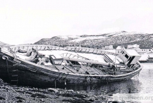 Catherine Hann's final resting place.&amp;nbsp; The Hanns from Petite Forte sold the schooner in 1967 and after several owners, the Marystown Sea Cadets came into possession of the vessel. In the fall of 1968 the vessel was moored inside the Canning Bridge in Marystown when a November wind storm broke her moorings and she drifted ashore. She lay on her side in the beach where over the next several years she was slowly destroyed by the elements.The end of the MV Catherine Hann came in 1972 when the Marystown Fire Department, fearing for the safety of teenagers that frequented the deteriorating derelict, set fire to what remained of the vessel.