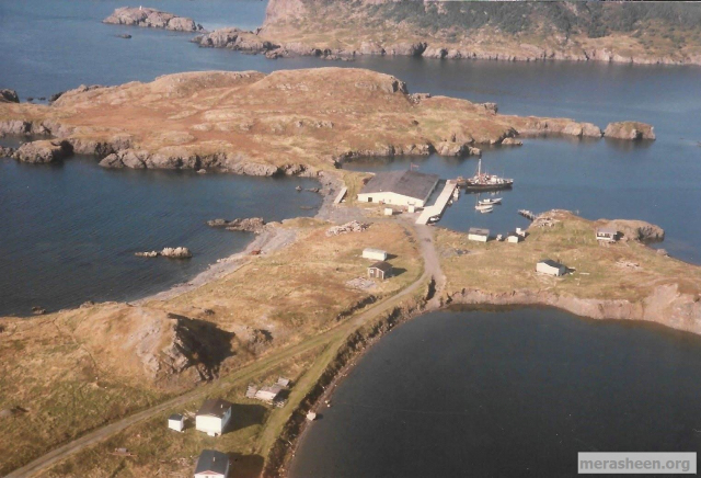 Fish plant, c1970, with the Bertha Joyce collecting fish