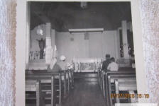 Inside the church.