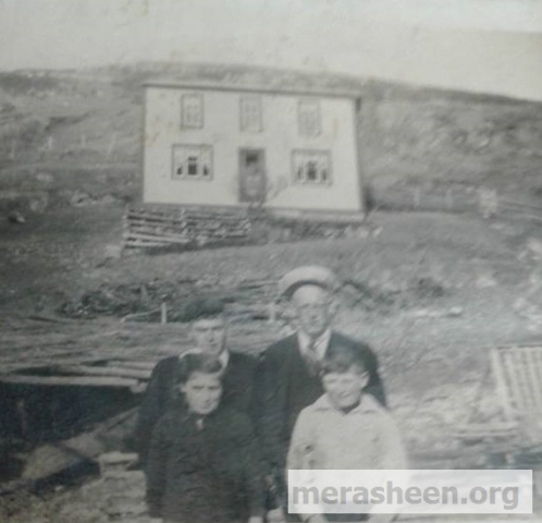 Winnie, Lambert, Lillian and Joe Connors in front of their house at the top of Connor's Beach.