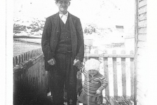 Angela Ennis, age 3, with grandfather Paddy Ennis
