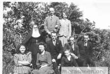 Louis, Jean, Sr. Angela, Jim, Mary, Angela, Paddy and Jack Ennis and Fergus Pomroy